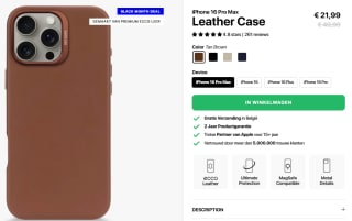 Leren iPhone 16 hoesje voor €21,99 bij Decoded