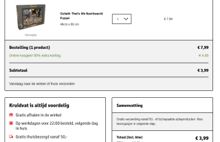 Goliath That's life Nachtwacht Puzzel met 1000 stukjes voor €3,99 bij Kruidvat