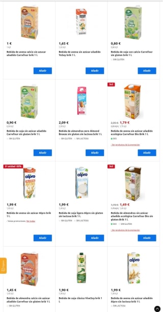 Alternativa Vegetal Ofertas desde Carrefour.
