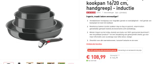Tefal Ingenio Renew 5-delige pannenset voor €108,99 bij Tefal