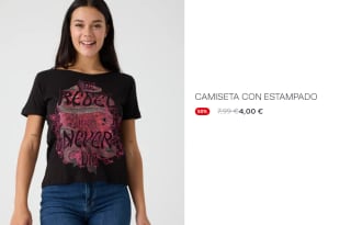 Camiseta con Estampado de Muujer por solo 4€