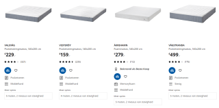 20% IKEA Family korting op alle hoofdkussens bij aankoop van een matras