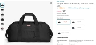 Eastpak STATION+ reistas 58 L voor €37,70 bij Amazon