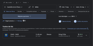 Vuelos Ida y vuelta Castellón de la Plana - Milán desde 30€