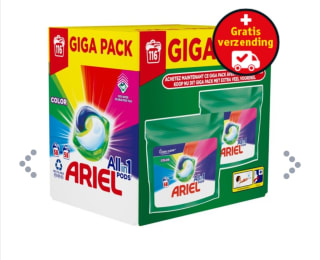 Korting bij Kruidvat op ARIEL ALL-IN-ONE COLOR WASMIDDEL PODS