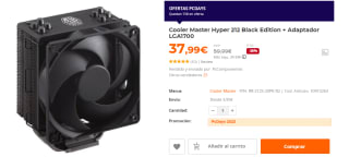 Ventilador Cooler Master Hyper 212 Black Edition + Adaptador LGA1700