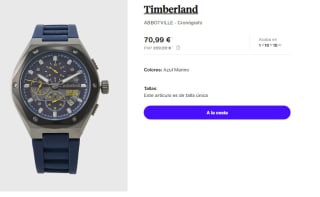 Reloj Cronografo de Hombre Timberland ABBOTVILLE por 63.89€