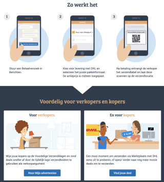 Elk DHL pakketje vesturen (tot 20kg) voor 99 cent via Marktplaats