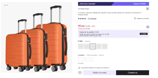 Juego de 3 Maletas Trolley ABS Semirrígidas 4 Ruedas por 59.49€ (Cuenta Nueva 47.49€)