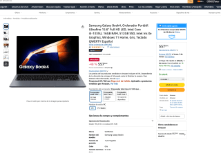 Samsung Galaxy Book4 15.6" Full HD Intel Core i5-1335U 16GB RAM 512GB SSD Intel Iris Xe Graphics Windows 11 Home por 557€