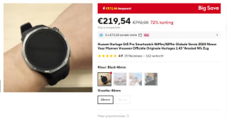 Huawei Watch GT 5 Pro 46mm Zwart voor €219,54 bij Aliexpress