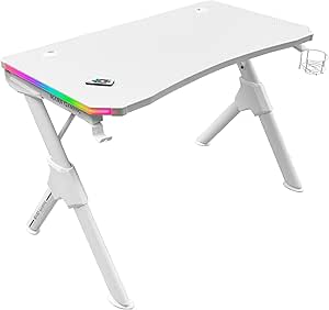 Mars Gaming MGDRGBW, Mesa Gaming RGB, Soporte Cascos + Botella, 110x60cm por 129,12€