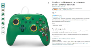 Mando con cable PowerA Nintendo Defensor de Hyrule por 15,15€