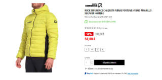 Chaqueta de fibras híbrida, Rock Experience Fortune Hybrid para hombre por 50€