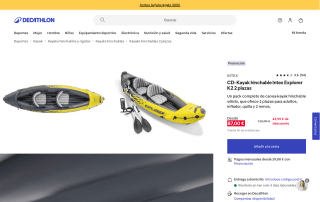 Intex Explorer K2 kayak hinchable dos plazas por 87€
