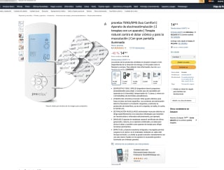 Aparato de electroestimulación Prorelax TENS/EMS Duo Comfort 8 terapias para estimulación muscular por solo 14,99€
