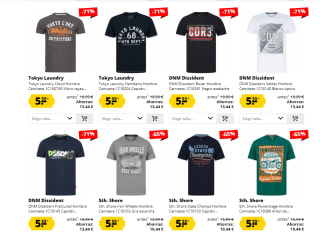 Camisetas por tan solo 5,55€