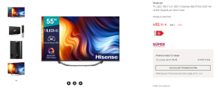 Televisión 55 pulgadas Hisense 55U7HQ UHD 4K por 492,15€