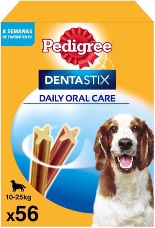Pack de 56ud de Pedigree Dentastix - Higiene Oral Perros Medianos por solo 5,24€