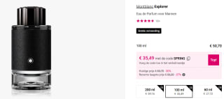 Montblanc Explorer Eau de Parfum 100ml voor €35,49 bij Notino