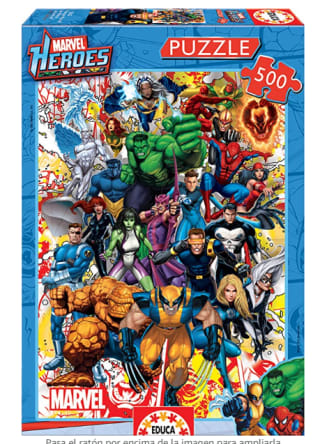 Puzles Marve de 500 piezas por sólo 5€ (2 modelos a elegir)