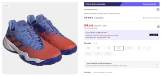 Zapatillas de Hombre Adidas Barricade por 54.79€ (Cuenta Nueva 44.79€)