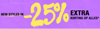 25% extra korting op alles bij About You