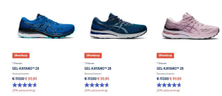 20% extra korting op geselecteerde items in de Asics Outlet