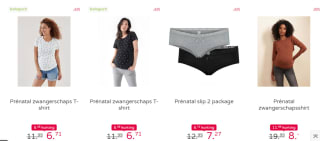 Prénatal sale met 15% extra kassakorting op de sale tot 60%