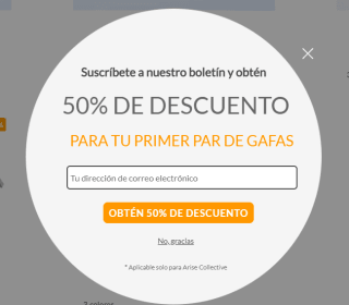 -50% descuento para tu primer par de gafas