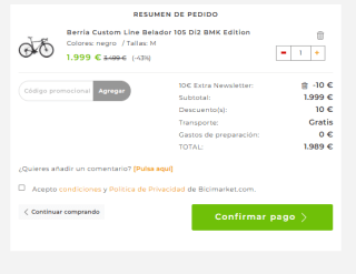 Bicicleta de Carretera de Carbono Berria Belador con 105 Di2 por 1.989€