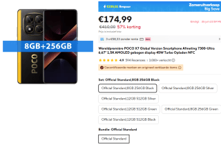 Xiaomi POCO X7 - 5G - 8GB/256GB - Zwart voor €174,99 bij Aliexpress