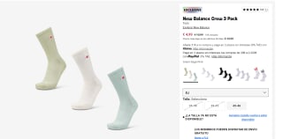 Calcetines New Balance Crew 3 Pack por 4,99€