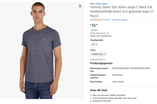 Tommy Hilfiger Jeans T-shirt voor €16,95 bij Amazon
