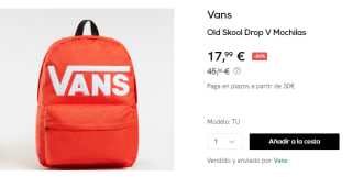 Mochila Vans Old Skool Drop V por 17.99€