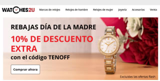 Por tiempo limitado 10% descuento en una gran seleccion de relojes
