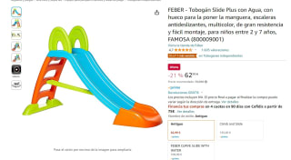 Tobogán Slide Plus con Agua marca Feber por 62,99€