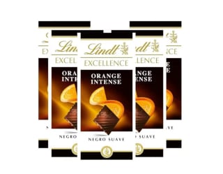 5 Tabletas de chocolate negro con naranja LINDT 100g por 7,21€