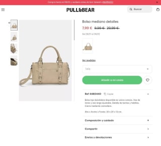 Bolso mediano detalles por 7,99€.