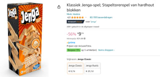 Jenga Classic voor maar €9,74 bij Amazon.nl