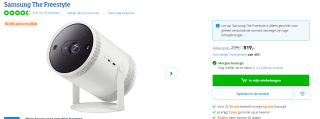 Samsung The Freestyle - Smart Mini Beamer voor €519 bij Coolblue