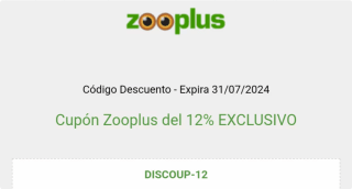 Código 12€ Descuento tienda de mascotas Zooplus (compra mínima 49€)