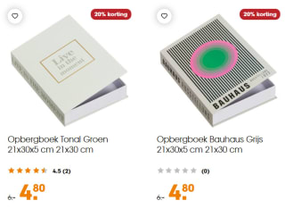 20% korting op decoratieve opbergboeken bij Kwantum