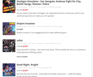 Tot 85 % korting op games tijdens de Nintendo switch sale