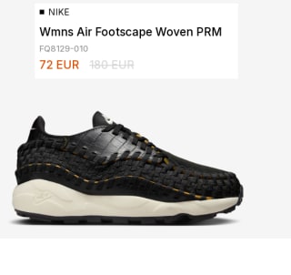 Zapatillas de Mujer Nike Air Footscape Woven PRM por 36€
