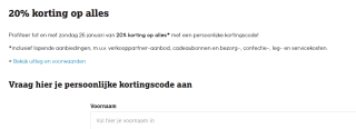20% korting op bijna alles bij Leenbakker!