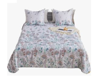 NOVOTEXTIL - Colcha para cama de 135cm, temporada primavera verano + 2 fundas de cojín por 9.13€