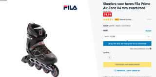 Fila Primo Air Zone 84 Mm Zwart/Rood heren skeelers voor €77,99 bij Decathlon