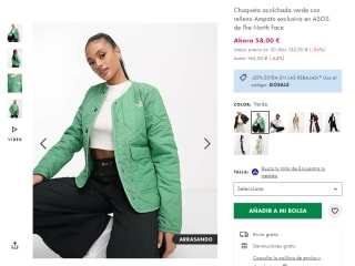 The North Face Chaqueta acolchada por 46,40 €