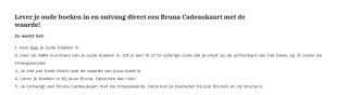 Lever je oude boeken in en ontvang direct een Bruna Cadeaukaart bij Bruna